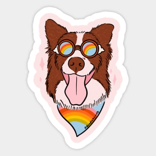 Rainbow Dog Sticker